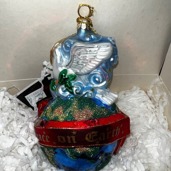 Kurt S. Adler Inc Polonaise Peace on Earth Christmas Ornament 2003 NEW in box - Picture 2 of 7